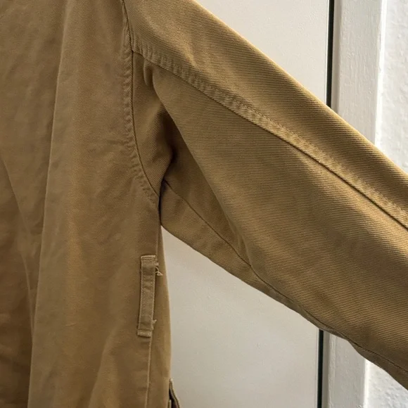 Pull&Bear Utility Field Jacket Women’s Size XS Oversized Tan 100% Cotton - Picture 10 of 11